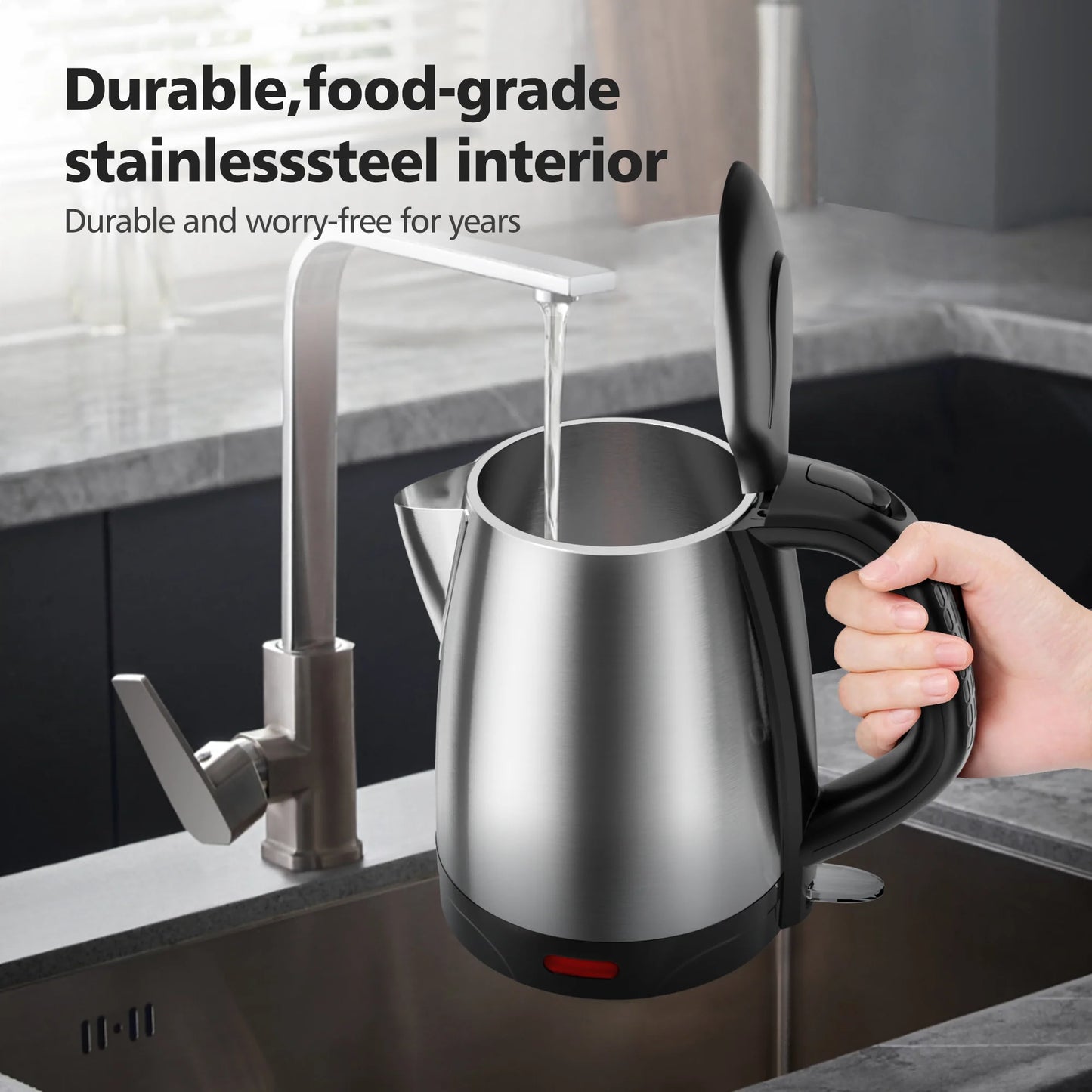 1.7L Stainless Steel Electric Tea Kettle