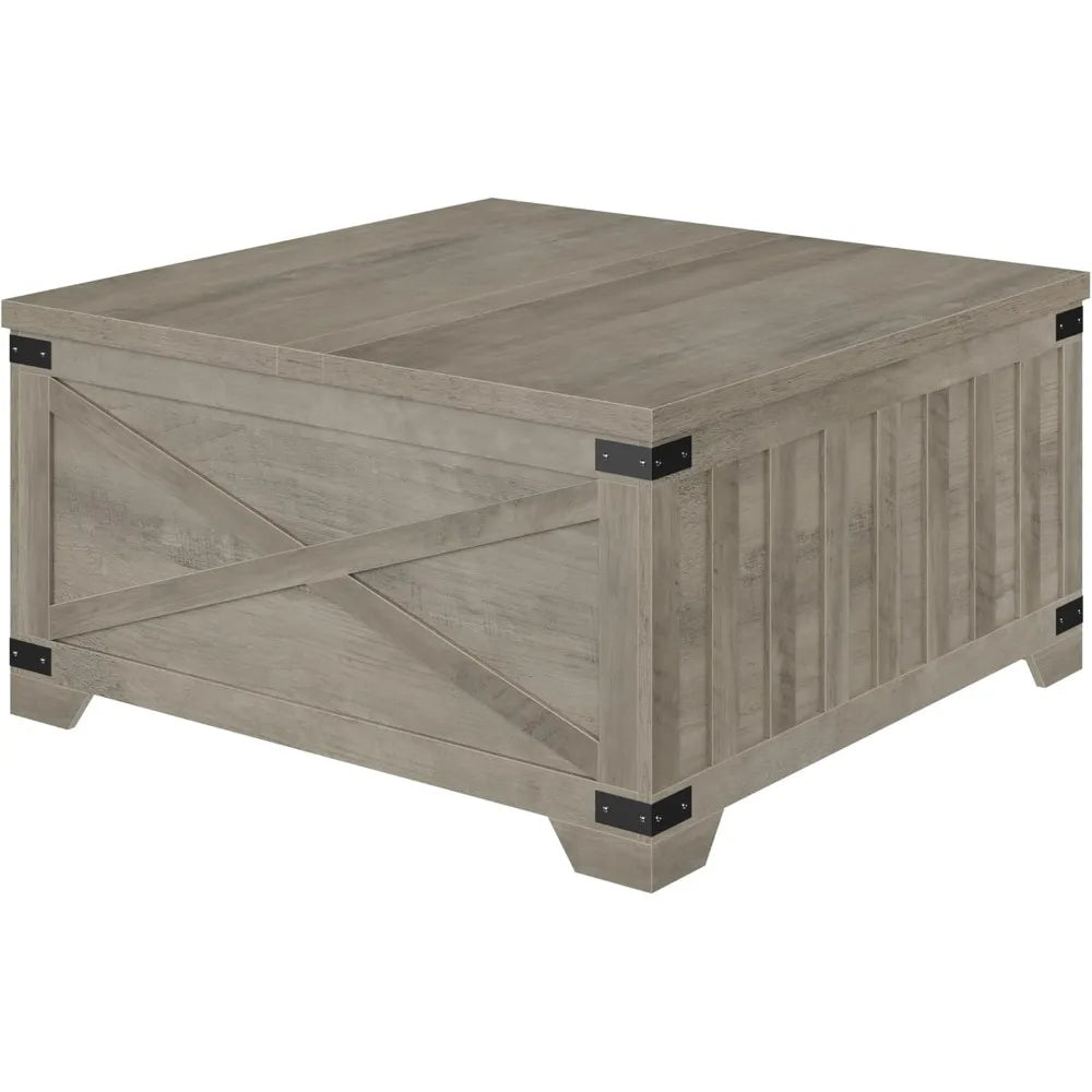Farmhouse Coffee Table with Lift Top Storage
