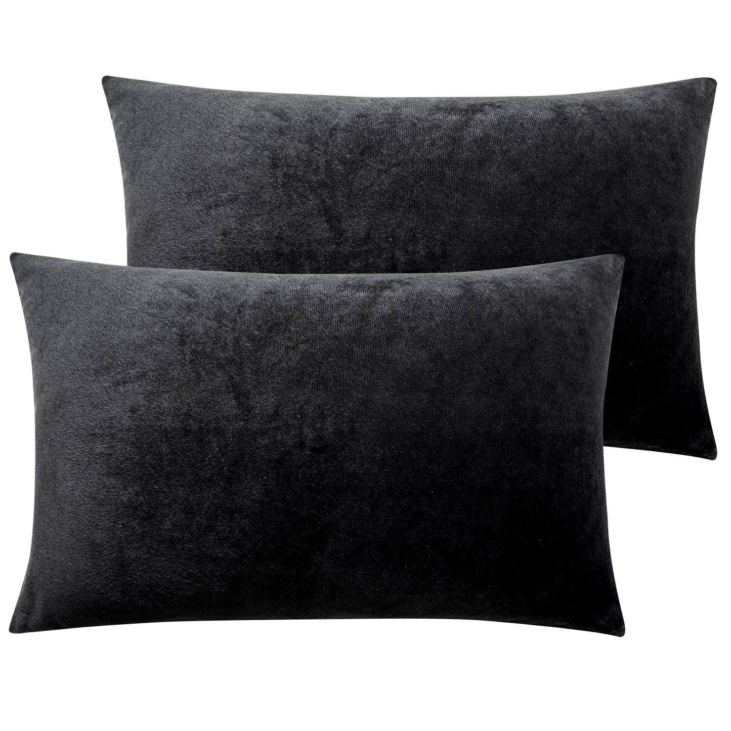 Ntbay 2-Pack Velvet Luxury Pillowcases Hidden Zipper