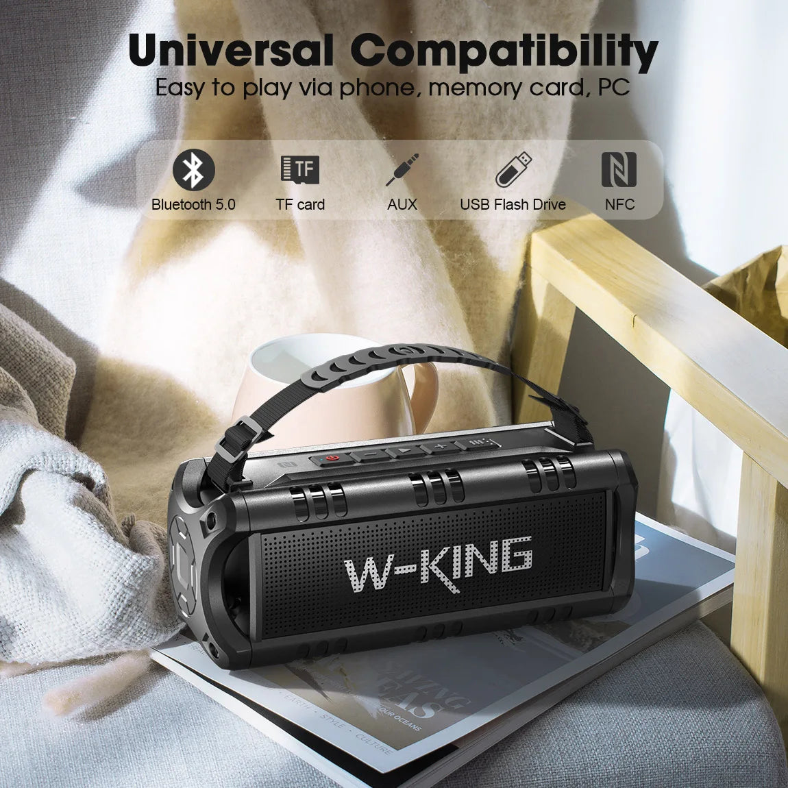 W-KING 30W Waterproof Portable Bluetooth Speaker