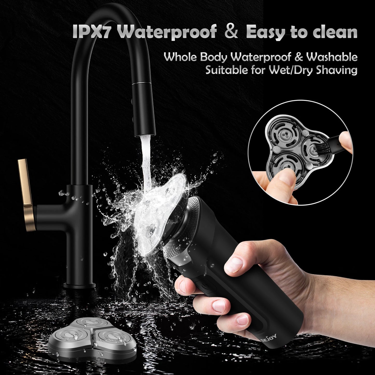 Sejoy 3D Floating Blade Rotary Electric Shaver