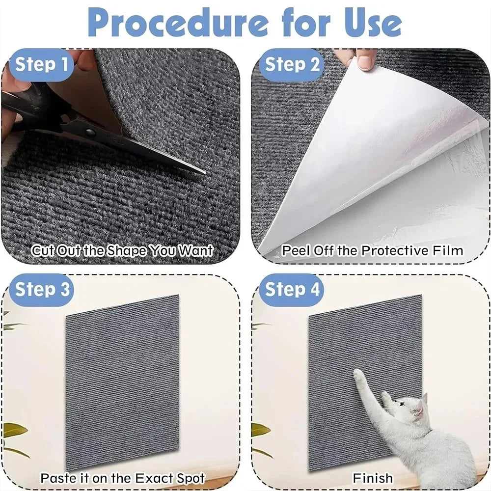 Self-Adhesive Cat Scratching Mat Carpet Accessories