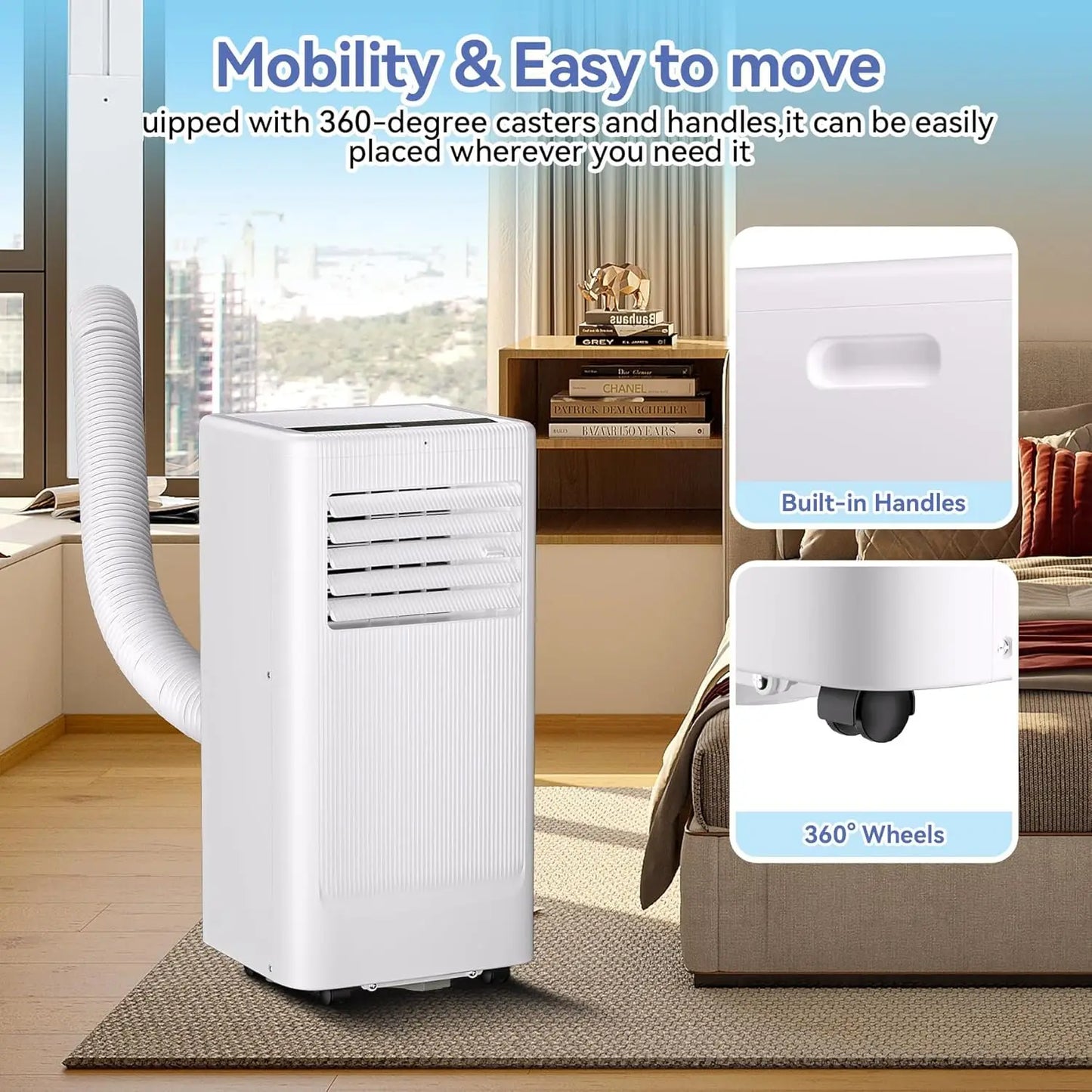 3-in-1 Portable Air Conditioner with Wheels