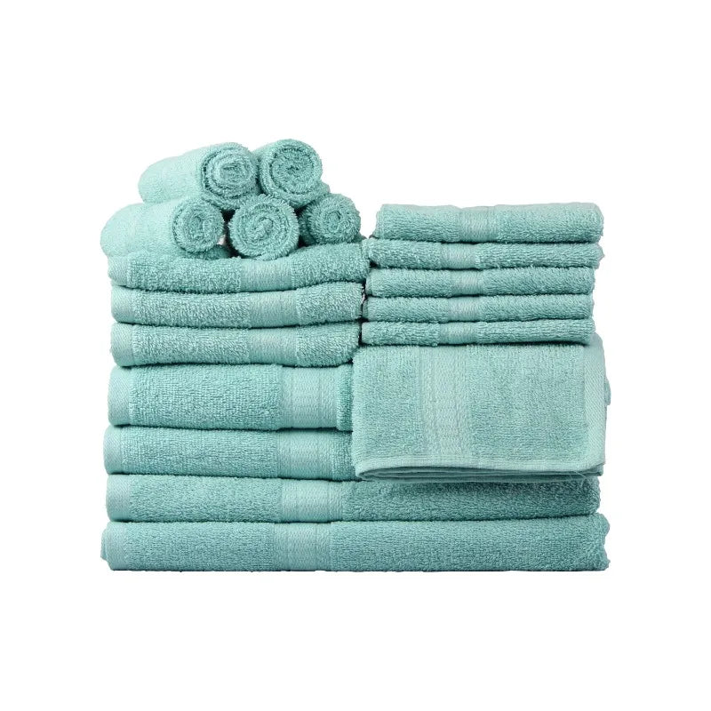 18-Piece Soft Absorbent 100% Cotton Towel Set