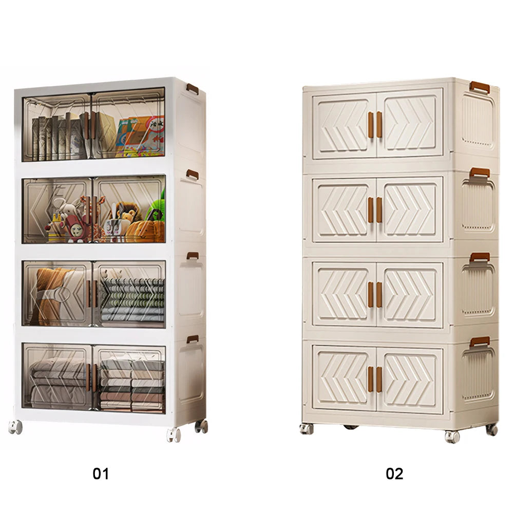 4 Tier Stackable Storage Bins with Wheels