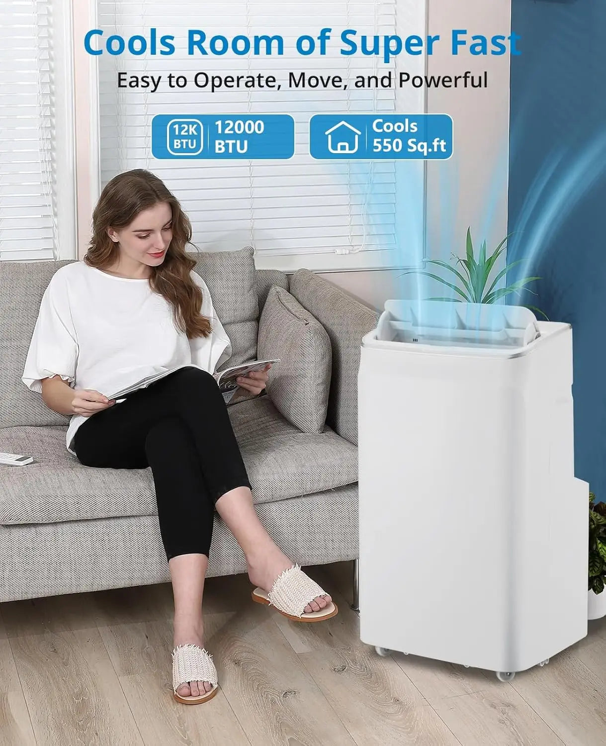 12,000 BTU 3-in-1 Portable Air Conditioner