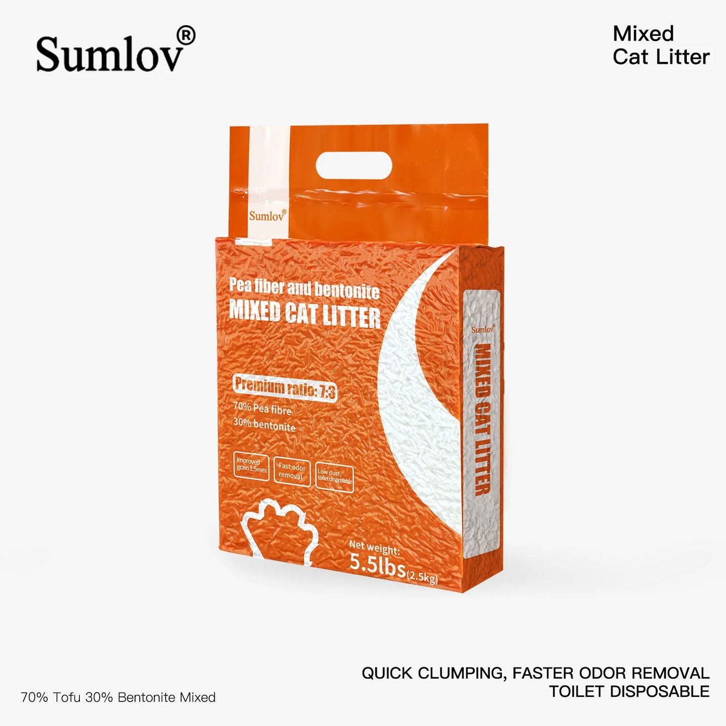 Natural Tofu Cat Litter, Dust-Free, Flushable