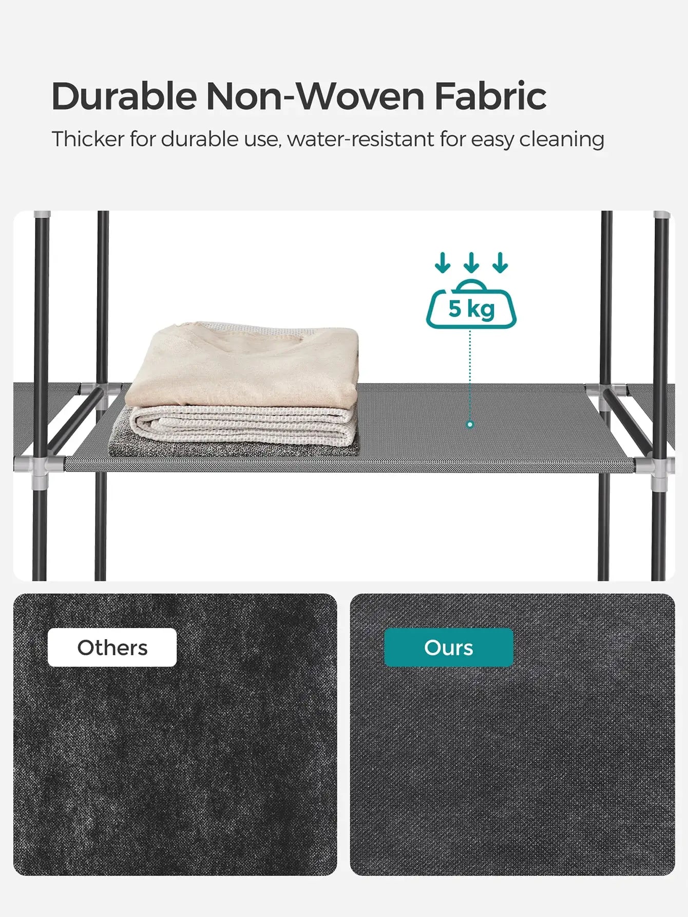 Portable Closet Wardrobe Organizer with Cover