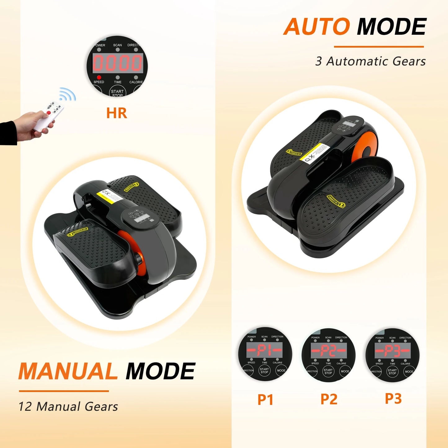 Quiet Under-Desk Elliptical Leg Exerciser for Seniors