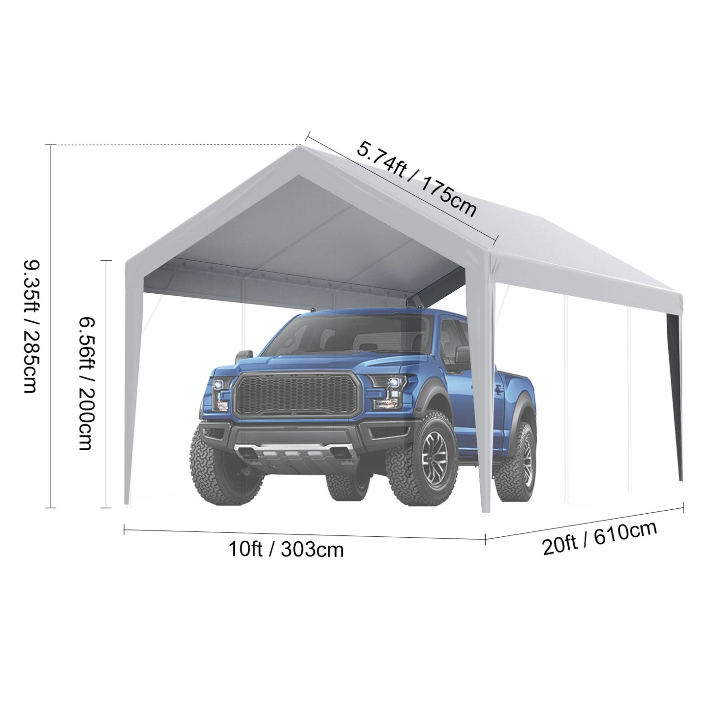 Heavy-Duty Carport Replacement Canopy – Waterproof UV-Resistant Outdoor Shelter Cover