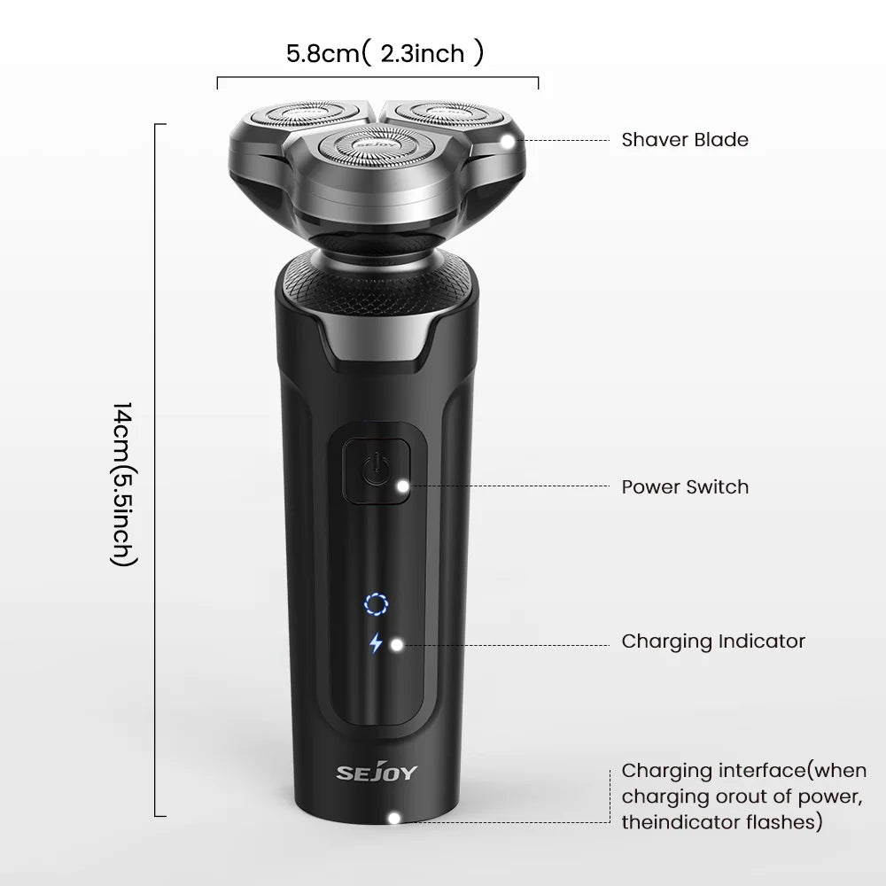 Rechargeable Electric Shaver for Men Wet Dry