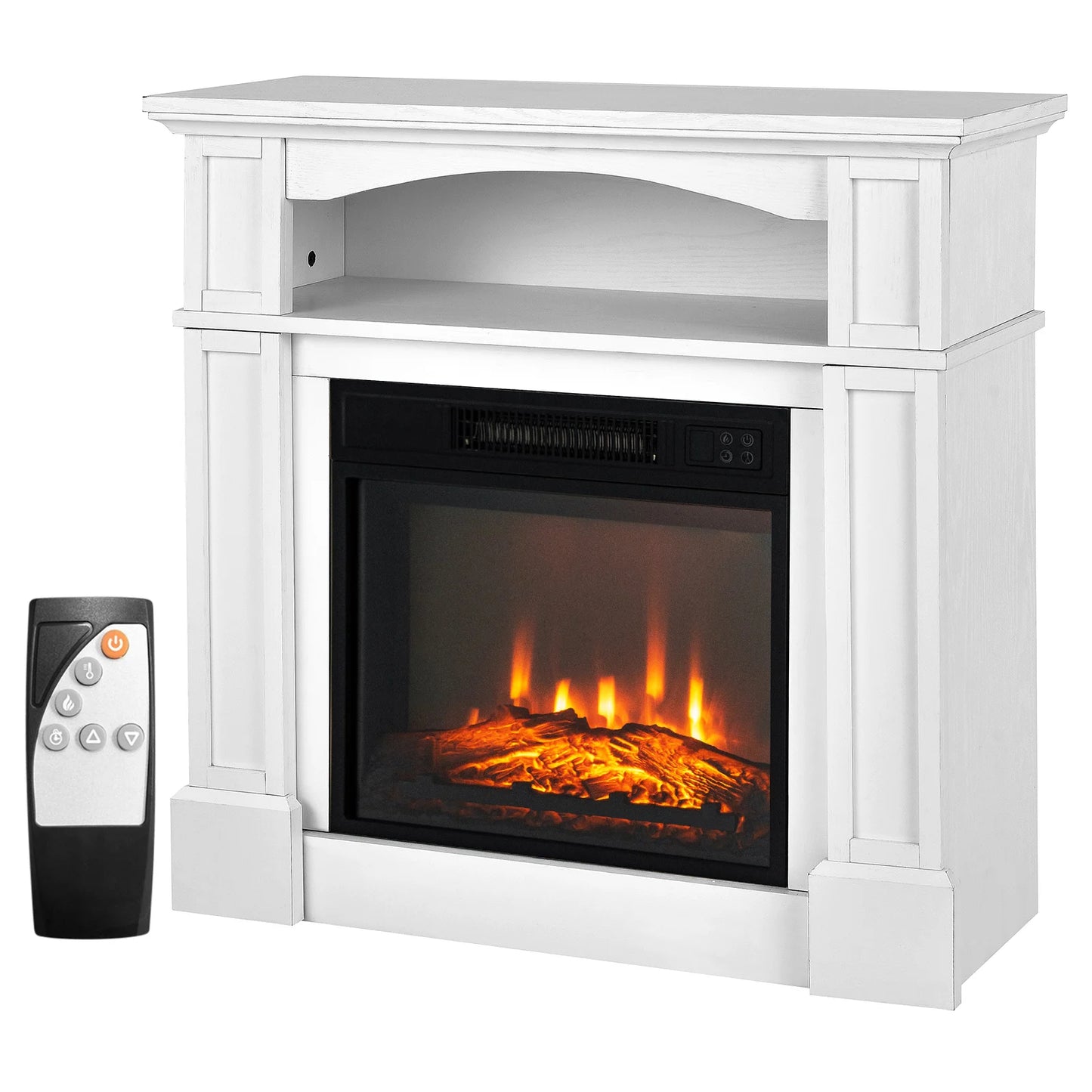 32-Inch Electric Fireplace TV Stand with Heater
