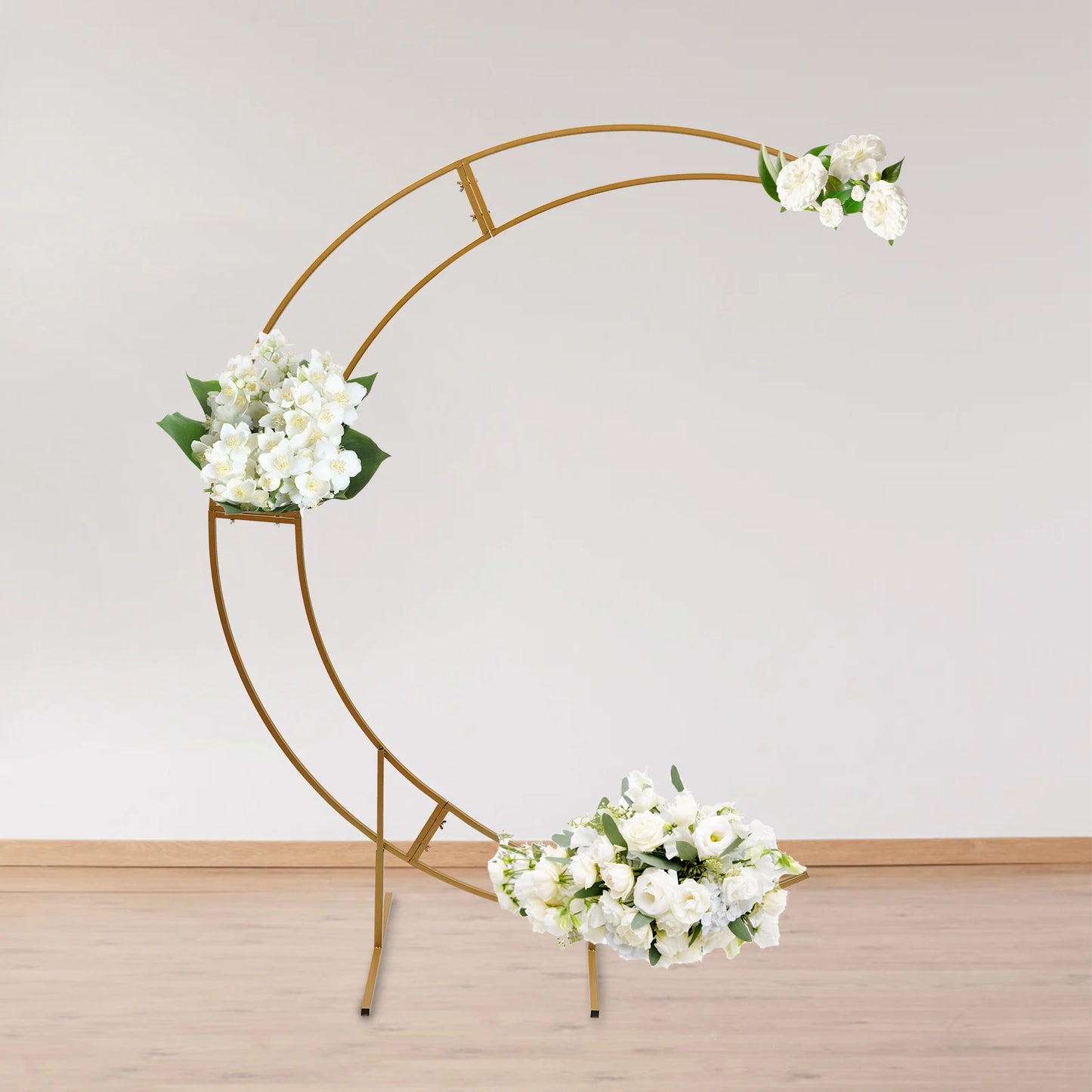 7FT Gold Crescent Moon Wedding Arch Stand