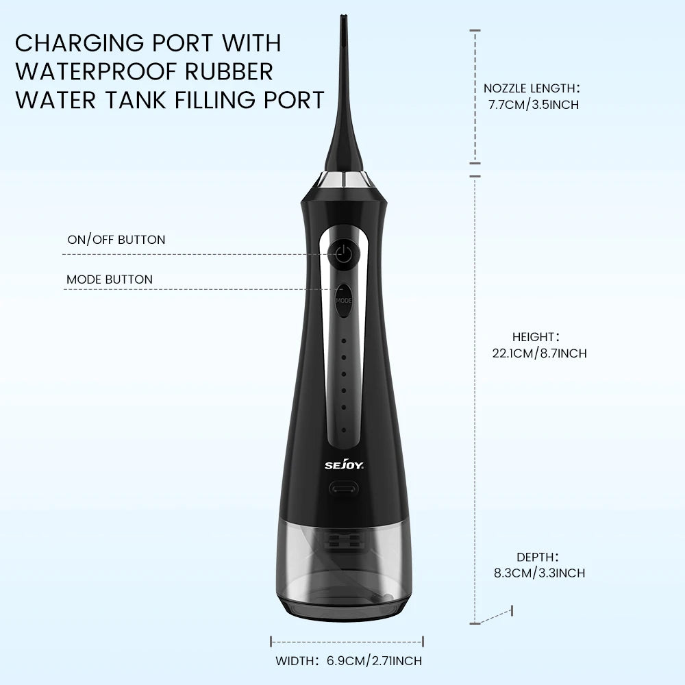 Sejoy Cordless Dental Flosser Oral Irrigator Cleaner