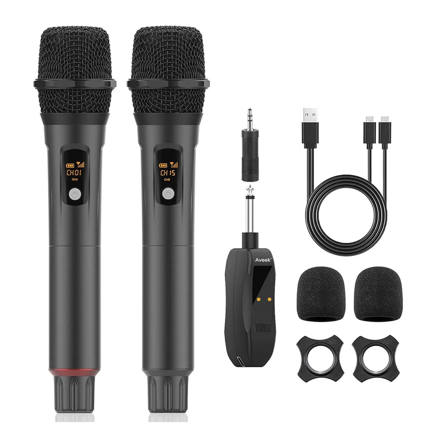Aveek Wireless Rechargeable Karaoke Microphone Set