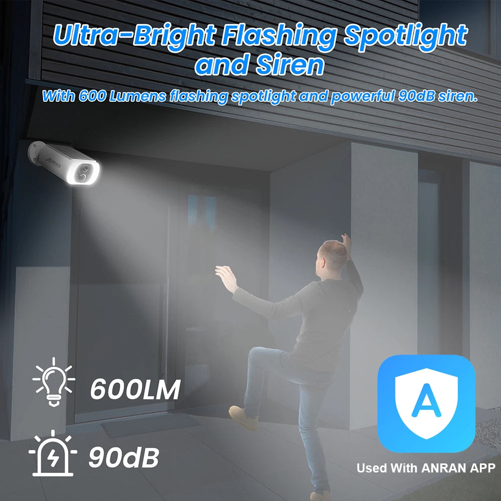 ANRAN Outdoor Solar WiFi Security Camera Set