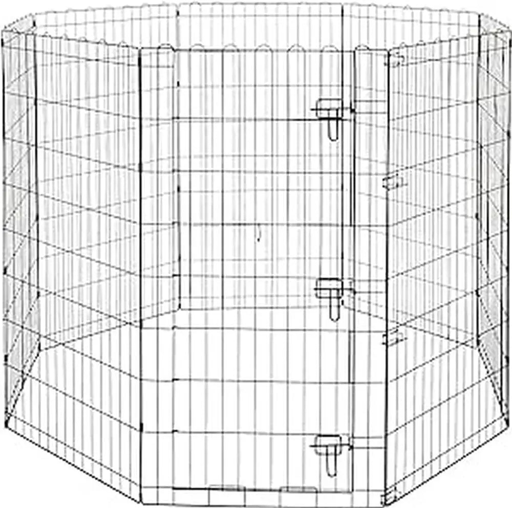 Foldable Metal Dog Playpen Indoor Outdoor Enclosure