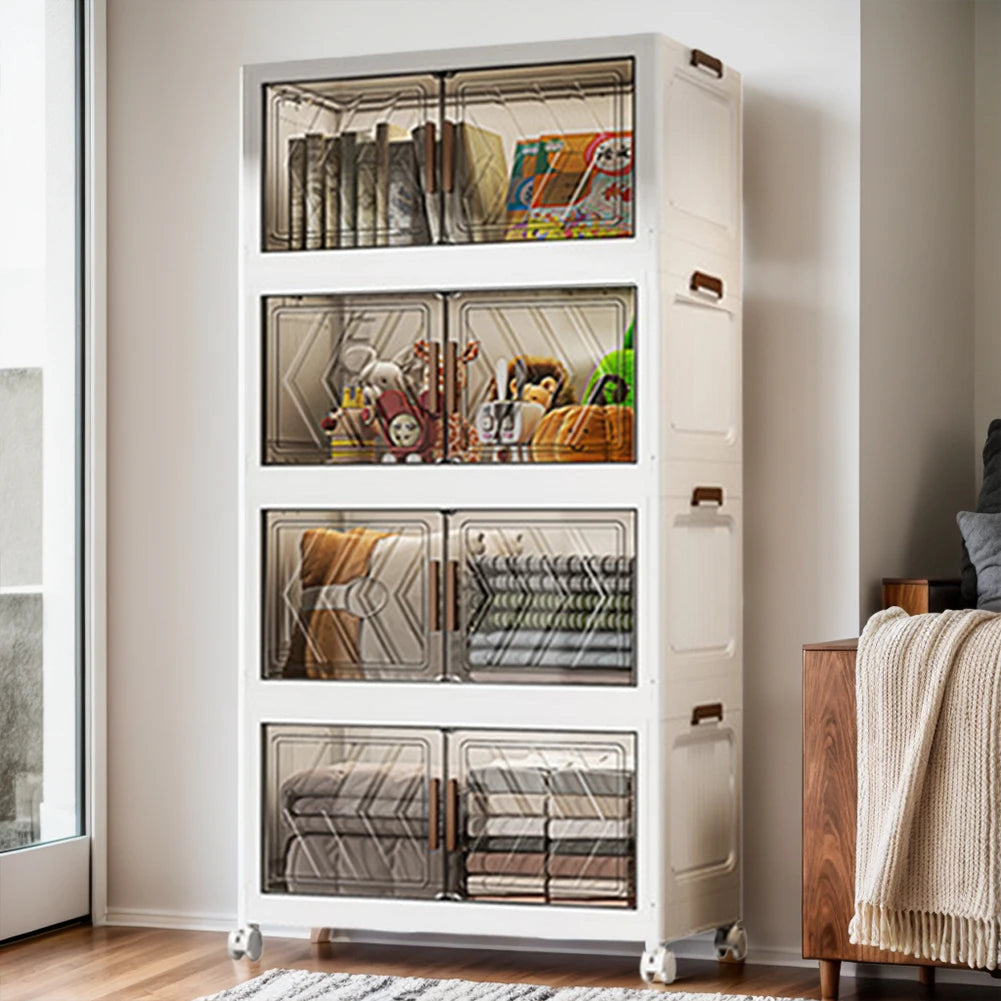 4 Tier Stackable Storage Bins with Wheels
