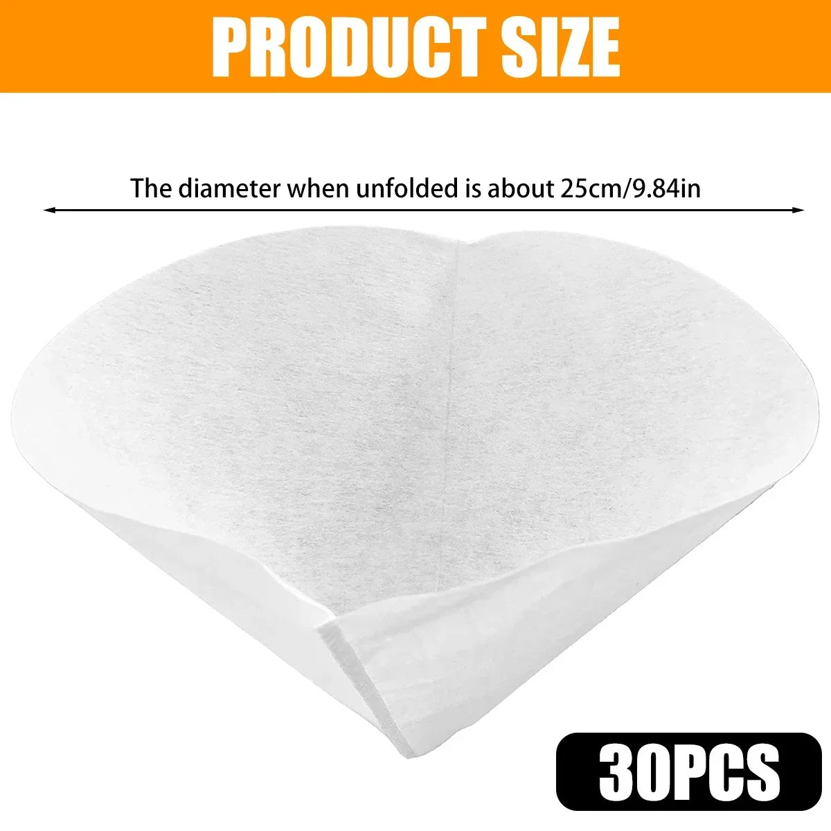 30 Pcs Disposable Fryer Oil Filter Cones