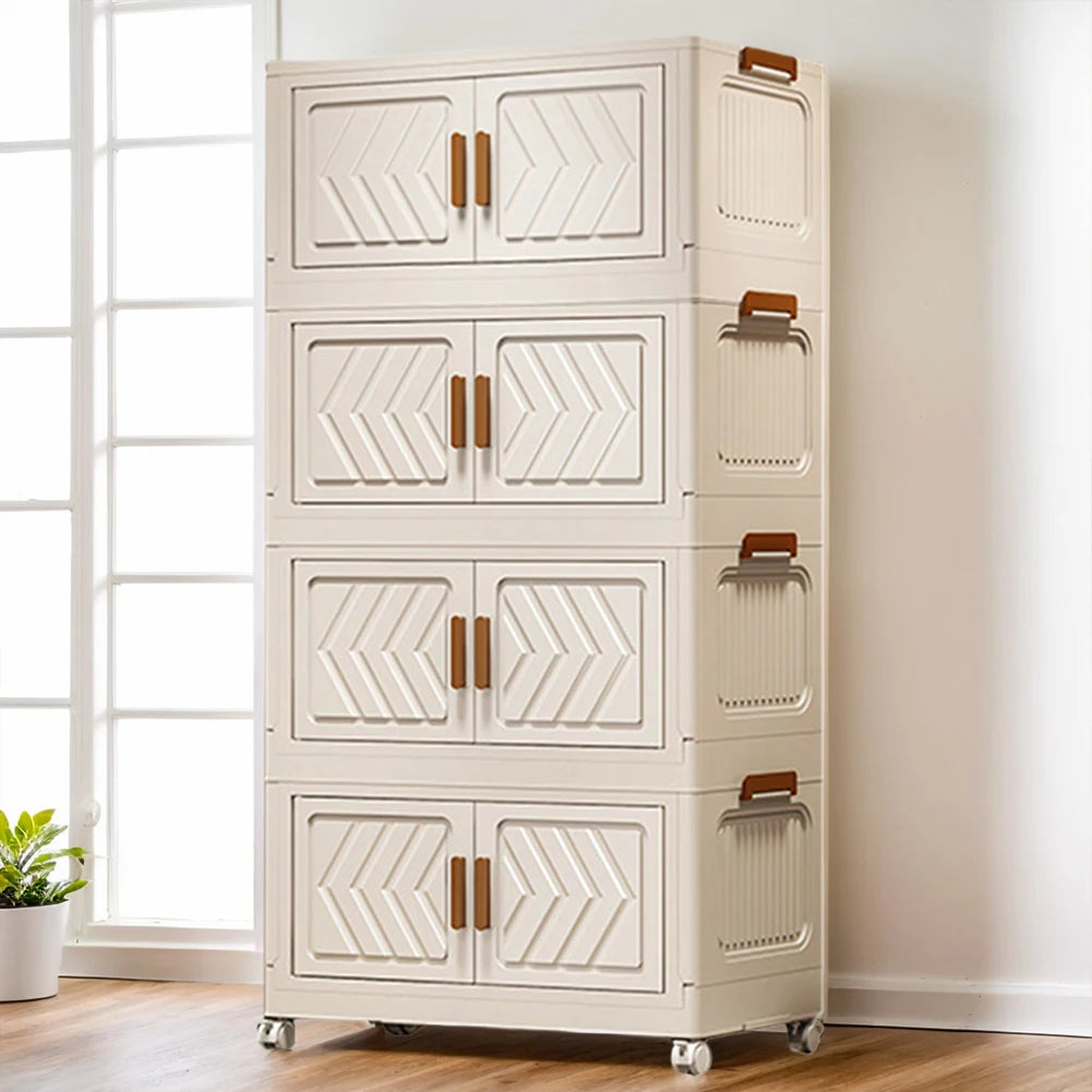 4 Tier Stackable Storage Bins with Wheels