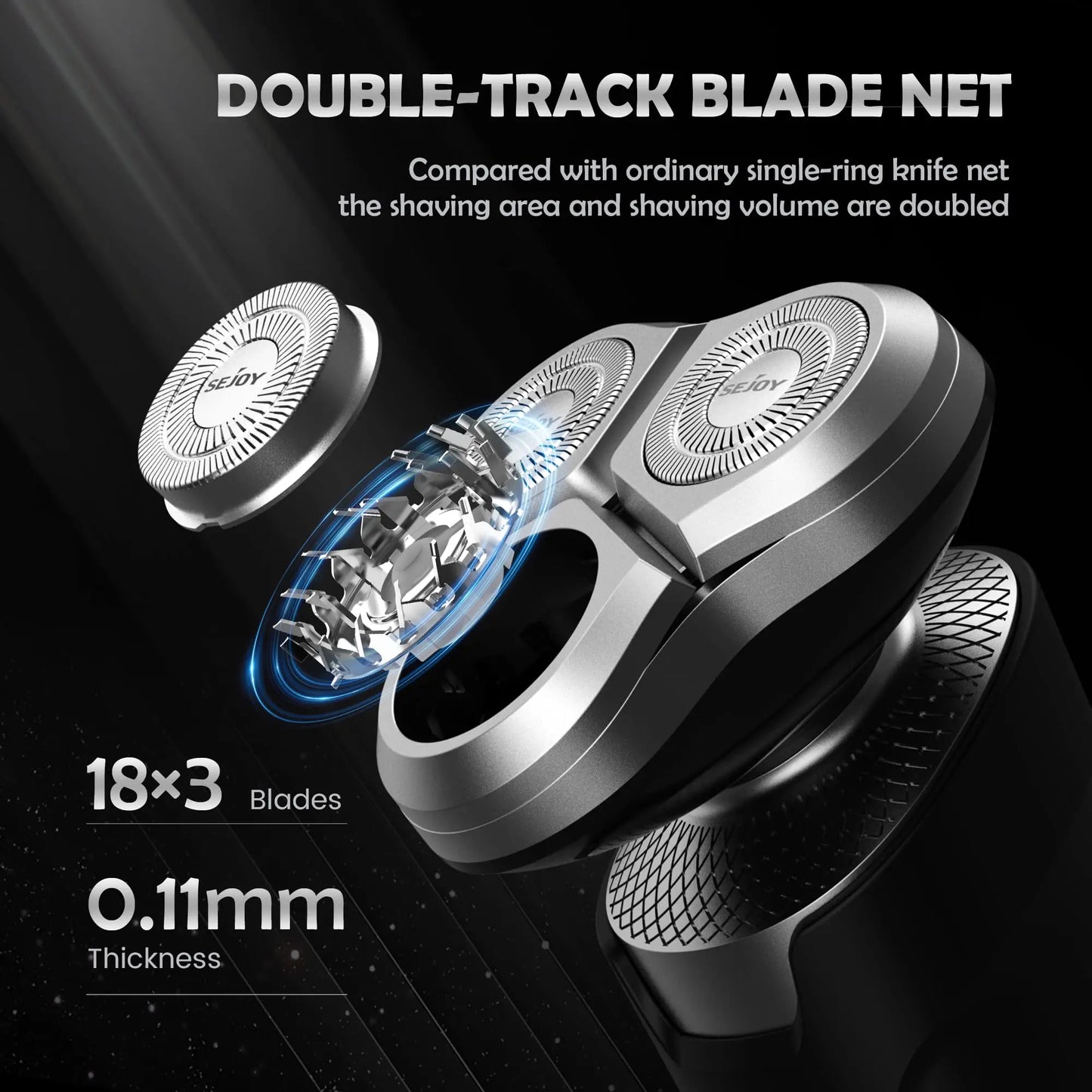 Rechargeable Electric Shaver for Men Wet Dry
