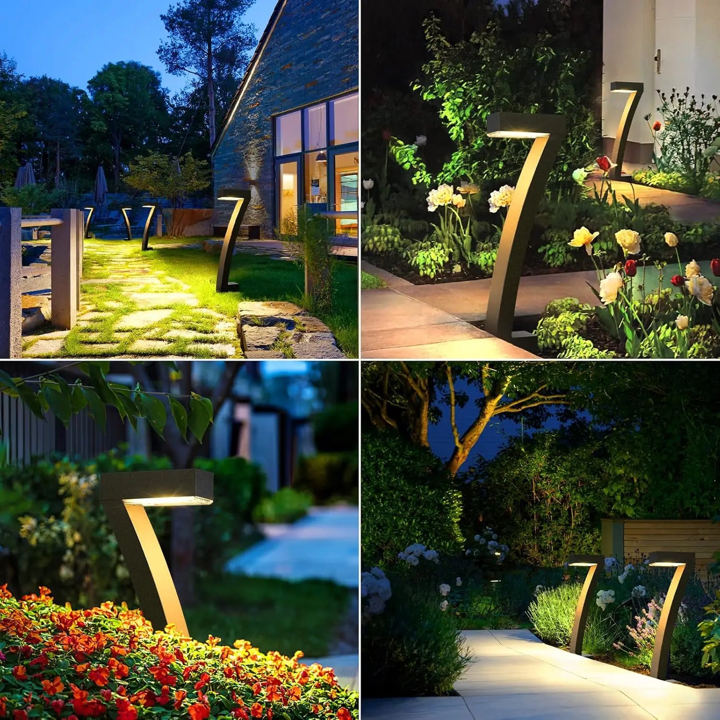 6-Pack Solar Outdoor Garden Pathway Lights