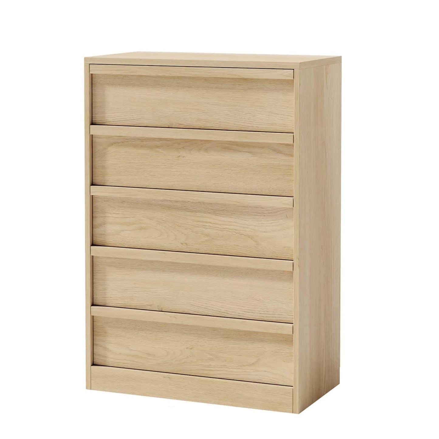 43.3-Inch 5-Drawer Wooden Dresser – Modern Bedroom Storage Chest with Deep Drawers, Closet Cabinet for Bedroom, Living Room, Entryway & Hallway