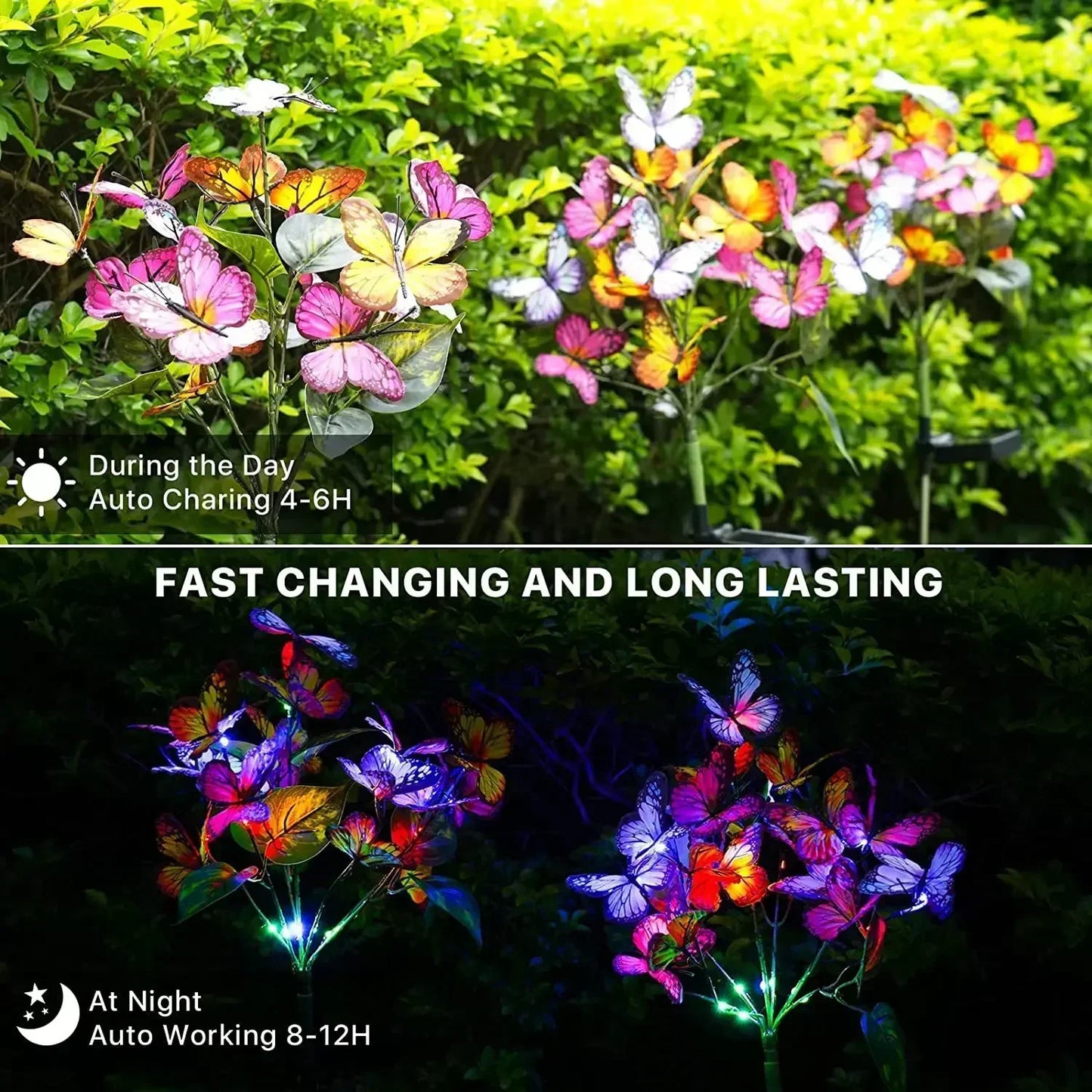 Solar Butterfly Flower LED Outdoor Garden Light