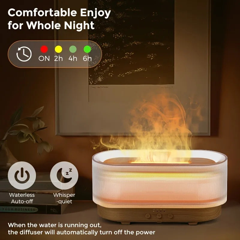 SEJOY 300ml Flame Aromatherapy Ultrasonic Oil Diffuser
