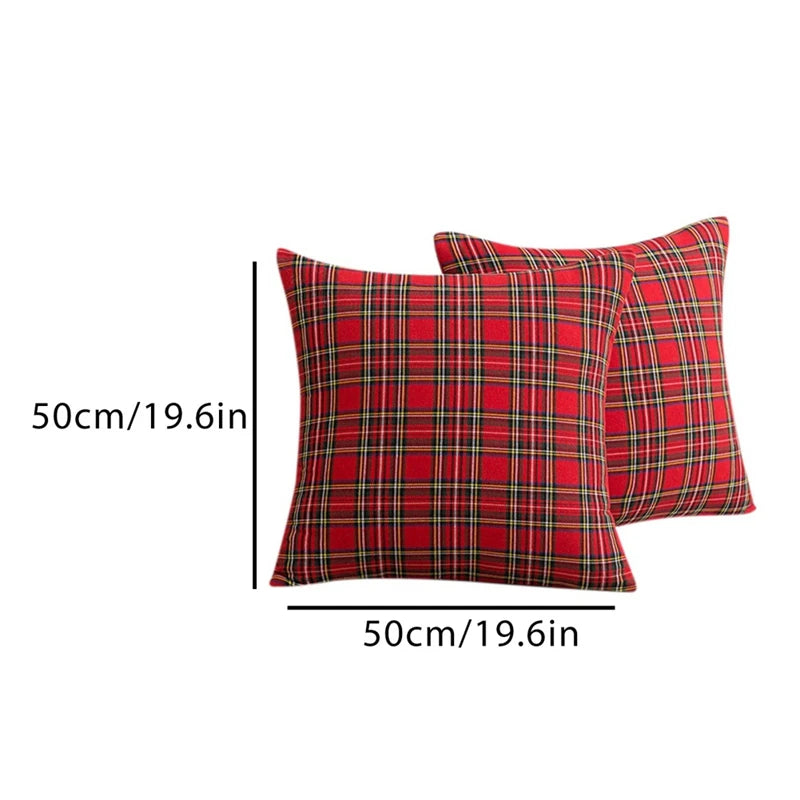 Christmas Tartan Plaid Pillow Cover 45cm