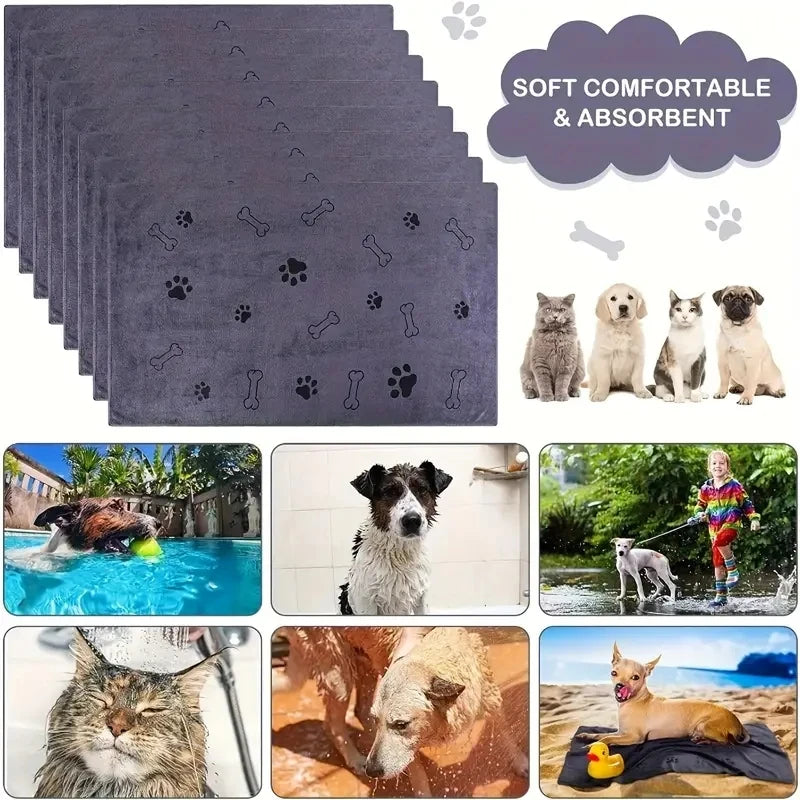Quick Dry Microfiber Pet Bath Towels