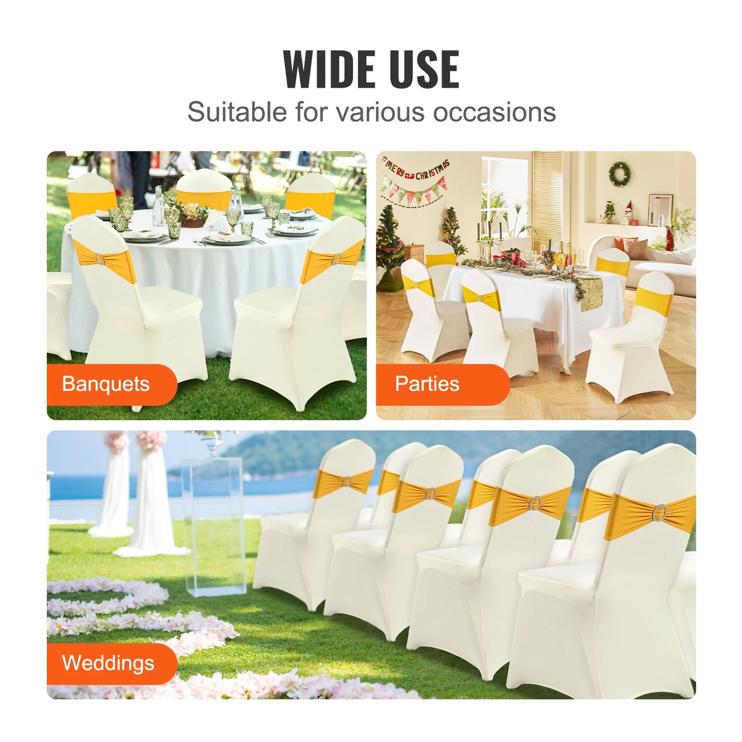 Stretch Spandex Folding Chair Covers