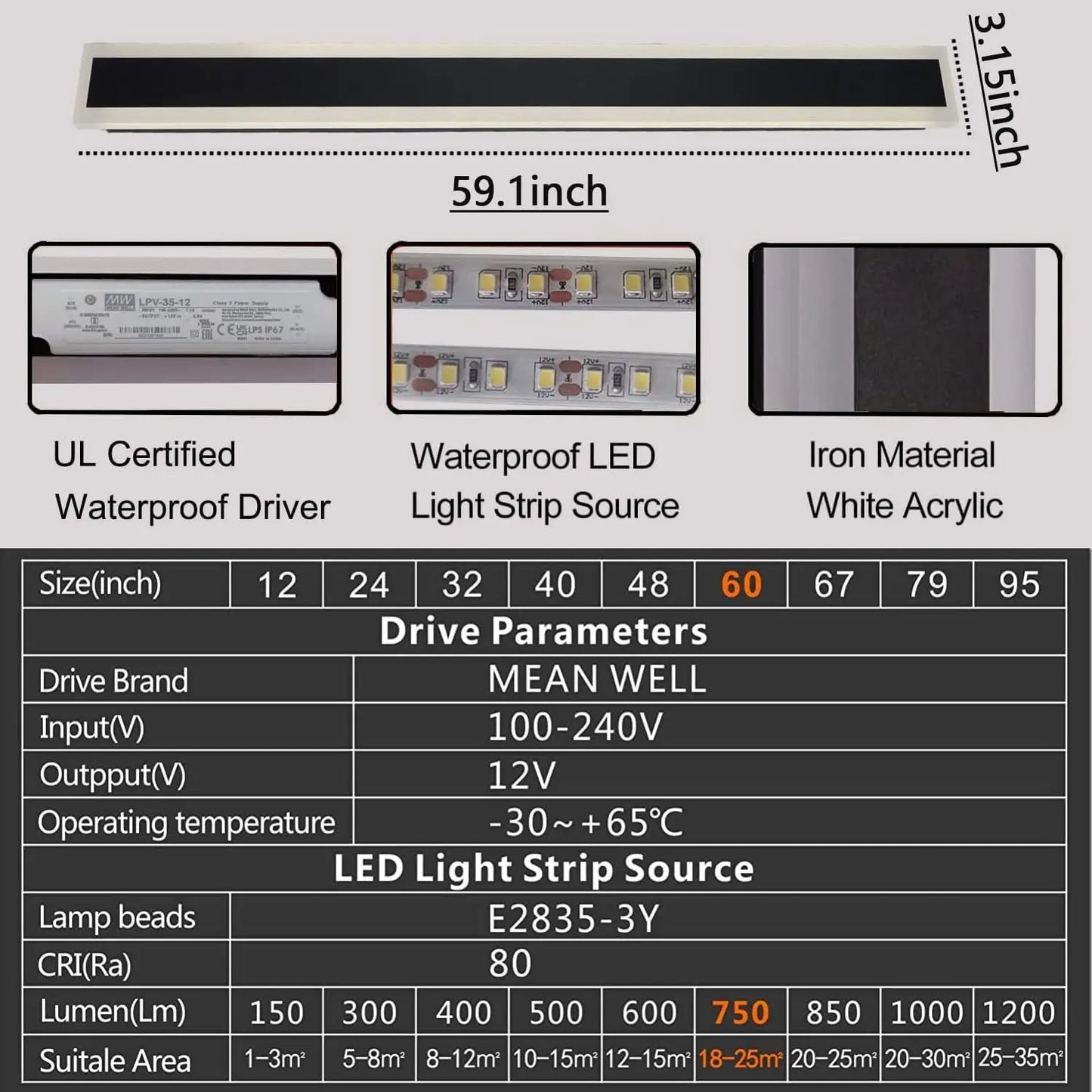Modern LED Outdoor Waterproof Wall Mount Lamp