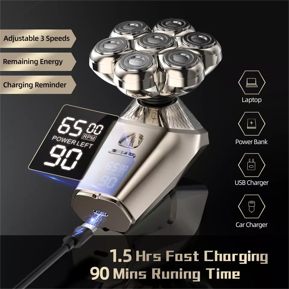 SEJOY 5-in-1 Rechargeable Electric Shaver Trimmer