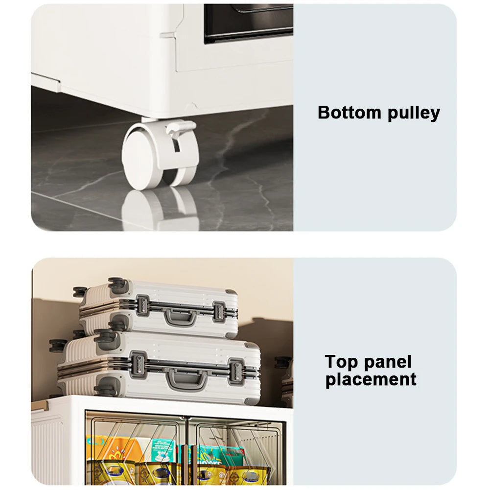 4 Tier Stackable Storage Bins with Wheels