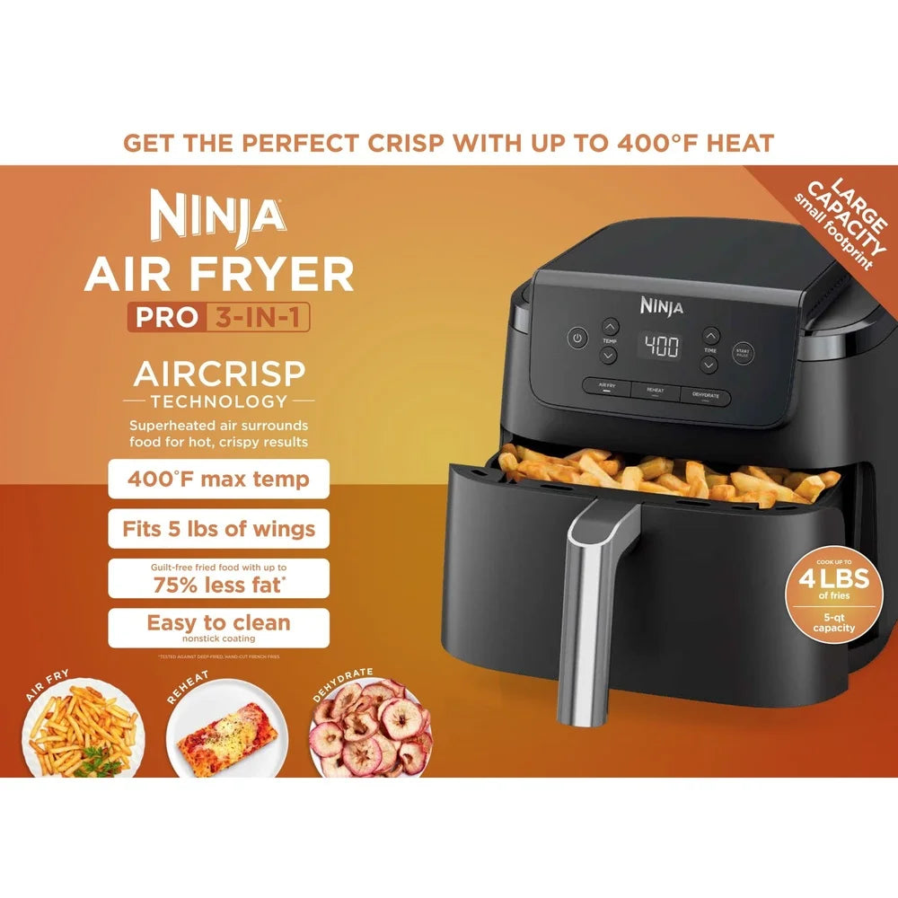 5QT Nonstick Air Fryer with Auto Shutoff