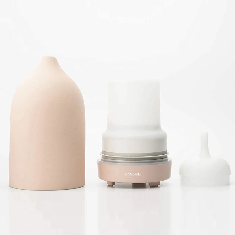 Pink Ceramic Ultrasonic Essential Oil Diffuser