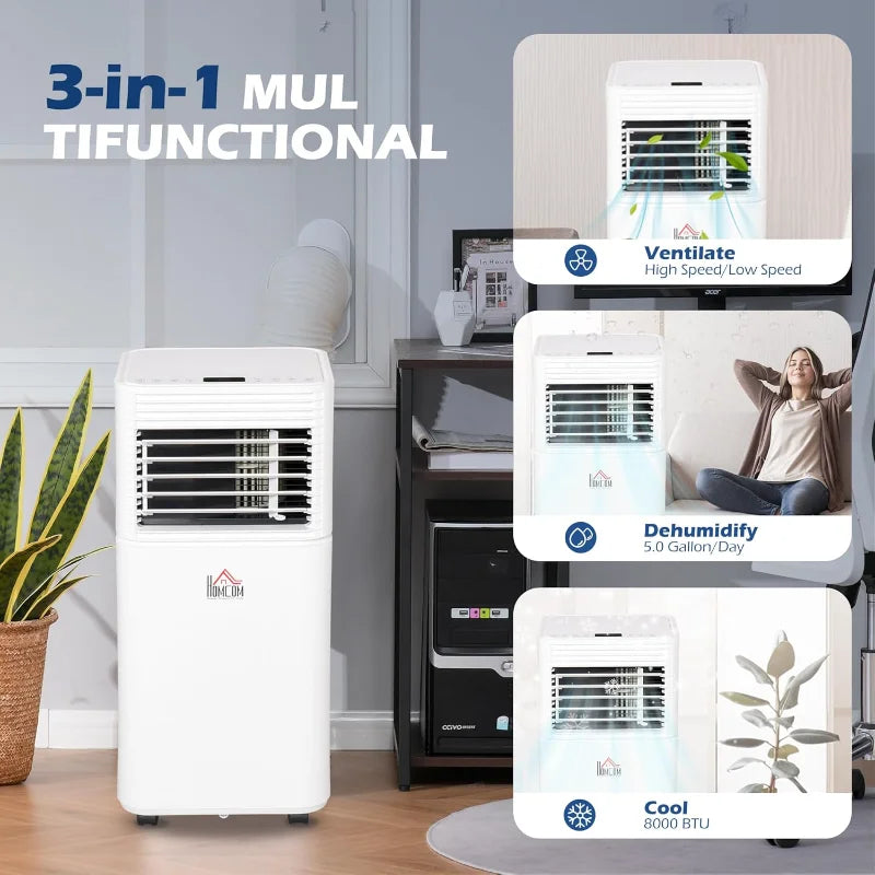 HOMCOM 4-in-1 Portable Air Conditioner Unit