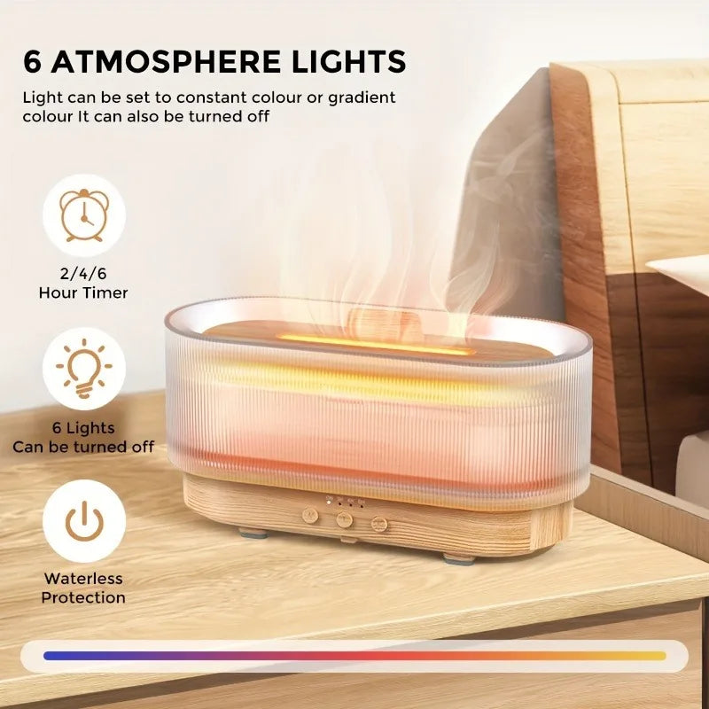 SEJOY 300ml Flame Aromatherapy Ultrasonic Oil Diffuser