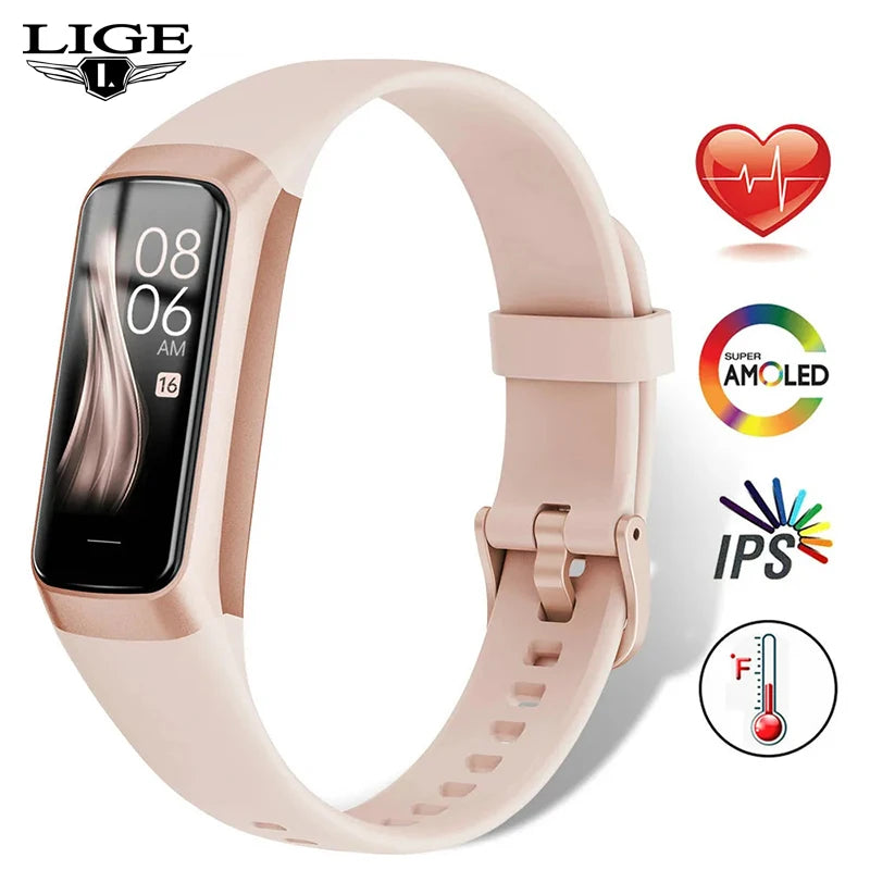 LIGE AMOLED Smart Fitness Watch