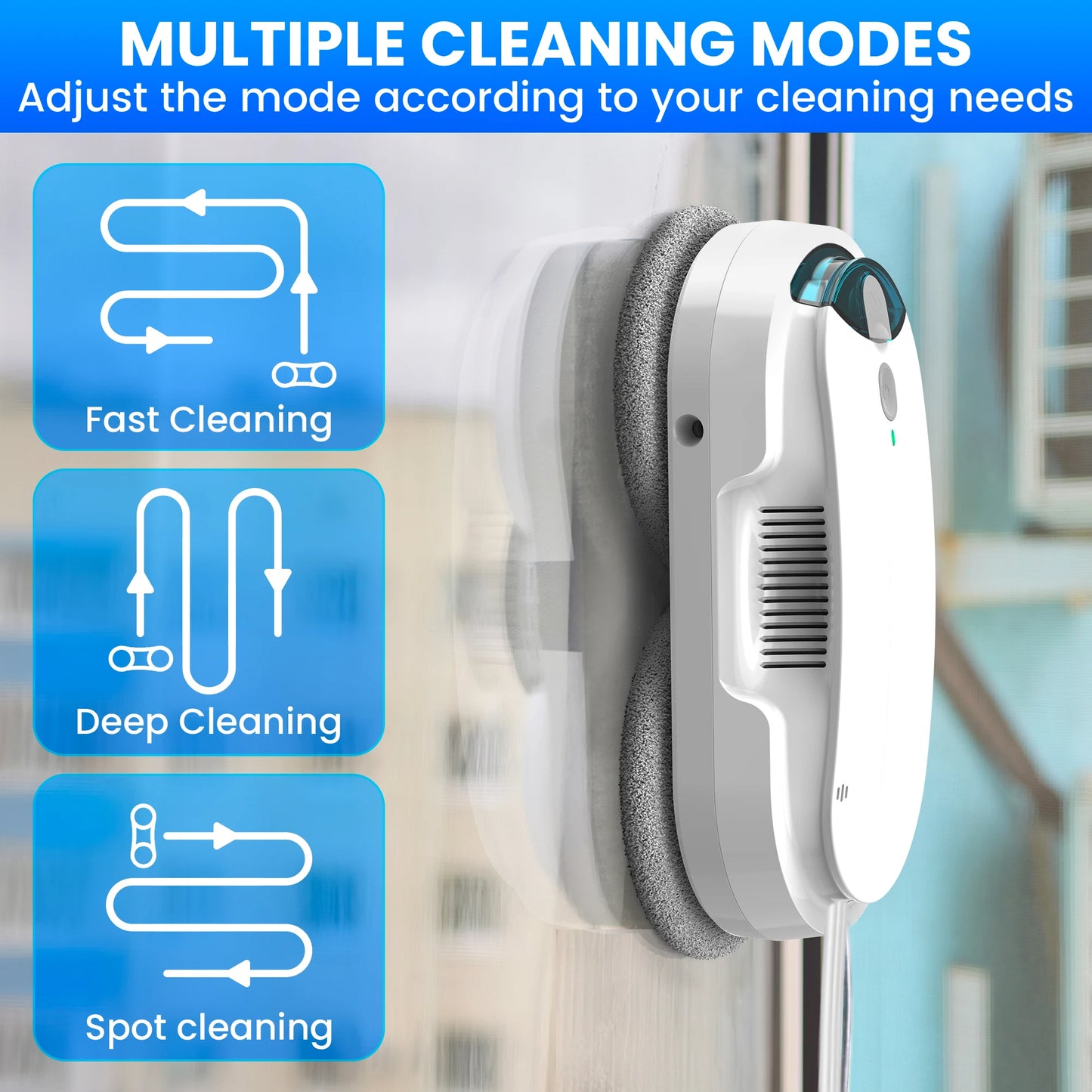 W1 Smart Window Cleaning Robot with Sprayer