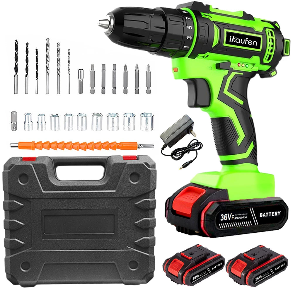 21V Cordless Drill Rechargeable Lithium Battery Screwdriver