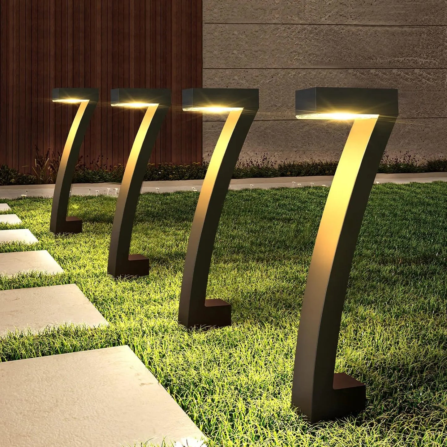 6-Pack Solar Outdoor Garden Pathway Lights