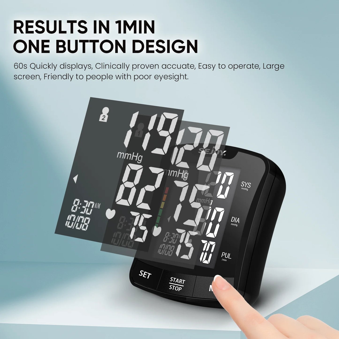 SEJOY Digital Wrist Blood Pressure Monitor