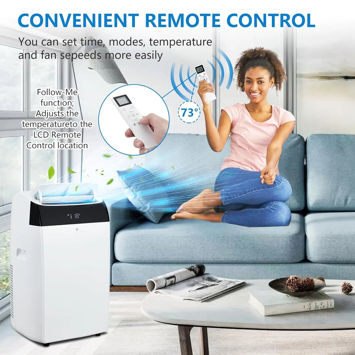 14,000 BTU 3-in-1 Portable Air Conditioner