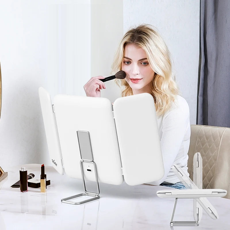Rechargeable LED Makeup Mirror with Adjustable Lighting