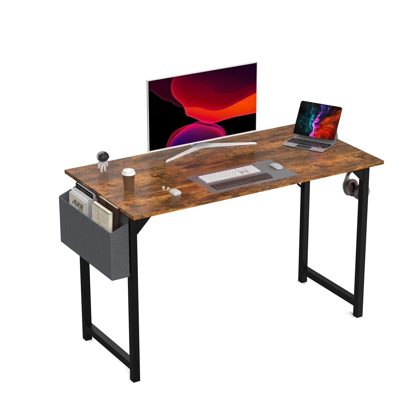 Modern Computer Desk with Headphone Hook