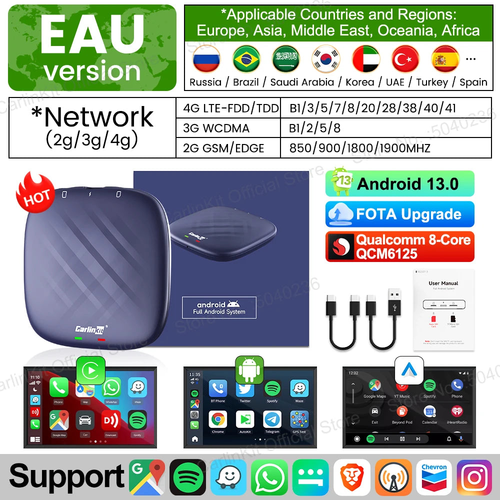 CarlinKit Wireless CarPlay Android Auto AI Box