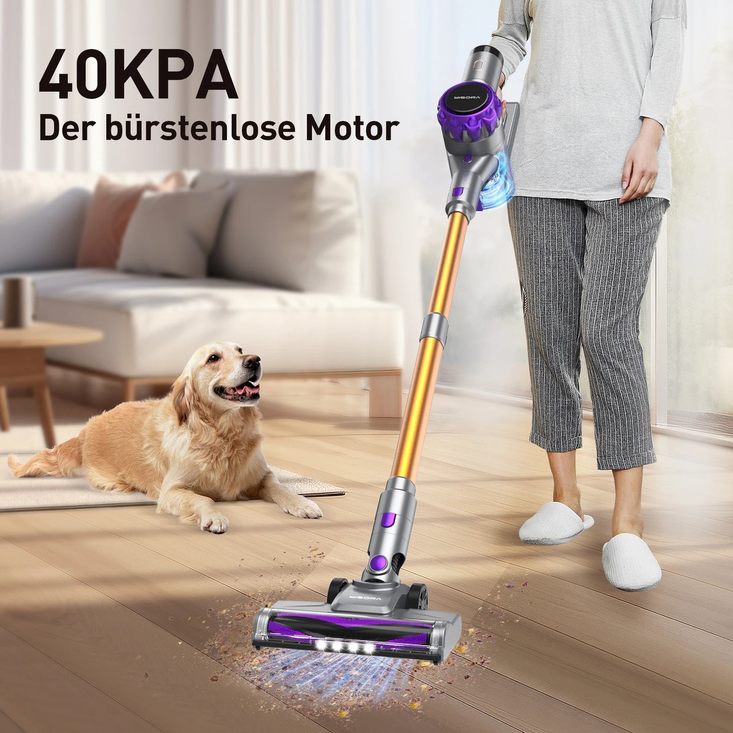 Powerful Cordless Vacuum Cleaner with Long Battery Life
