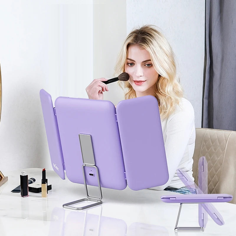 SEJOY LED Trifold Makeup Mirror Magnifying Touch